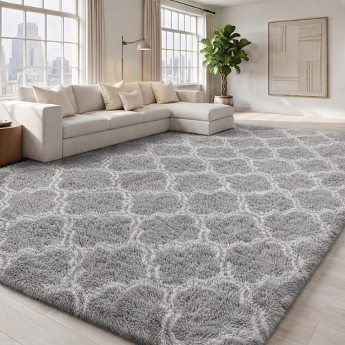 Large plush shaggy area rug - plush,